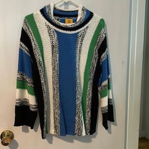 Mixed color tunic round neck Ruby Red size m